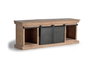 GINER Y COLOMER Mueble de TV de madera de mango y metal natural y gris